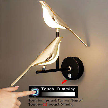 Modern Luxury Magpie Bird LED Indoor Wall Sconces
