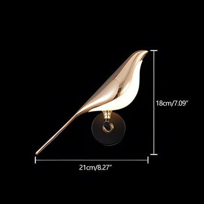 Modern Luxury Magpie Bird LED Indoor Wall Sconces