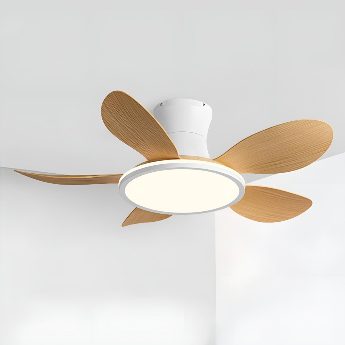 Modern Minimalist 15.7'' Lampshade 6 - Speed Reverse Ceiling Fan Light - Flare Shack