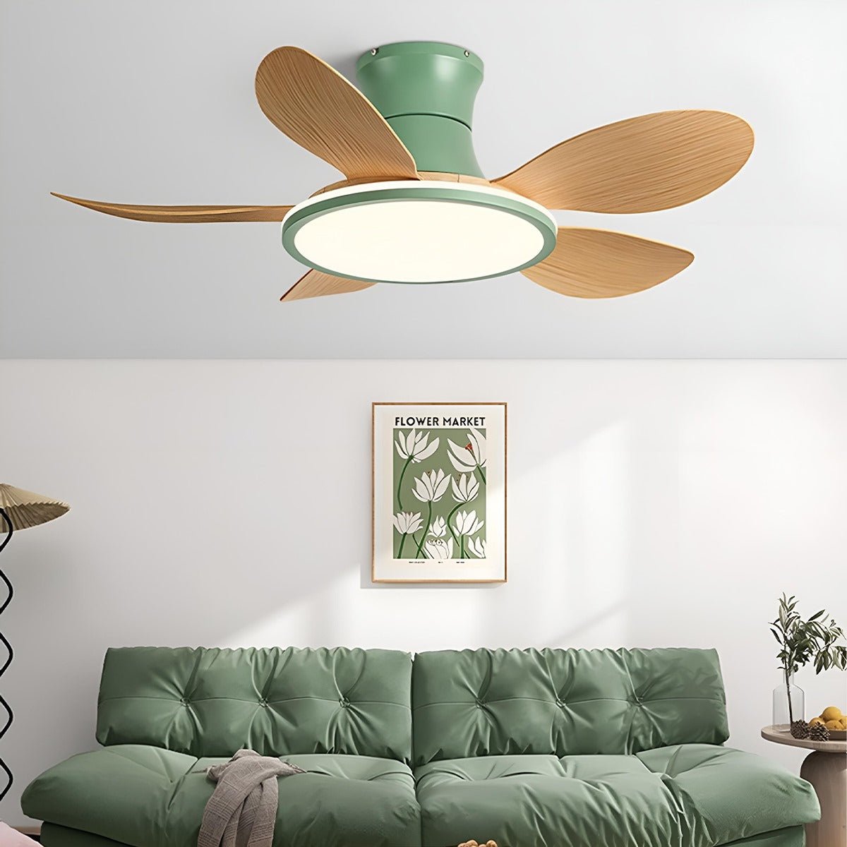 Modern Minimalist 15.7'' Lampshade 6 - Speed Reverse Ceiling Fan Light - Flare Shack