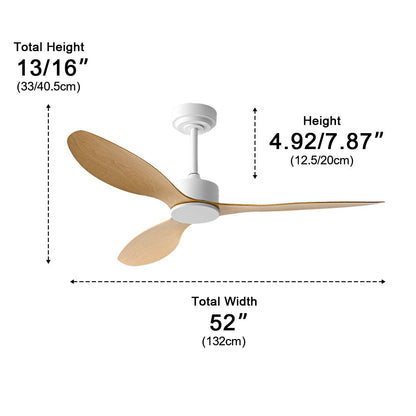 Modern Minimalist 3-Blades DC Motor Reverse Ceiling Fan