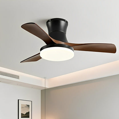 Modern Minimalist 3 - Blades DC Motor Reverse Full - Spectrum LED Ceiling Fan Light - Flare Shack