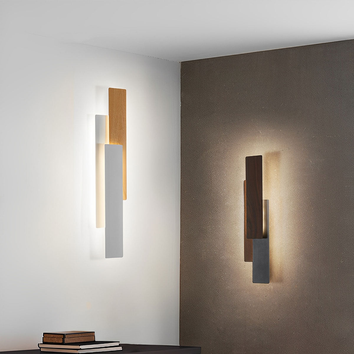 Modern Minimalist 3-Tiered Rectangular LED Indoor Wall Sconces