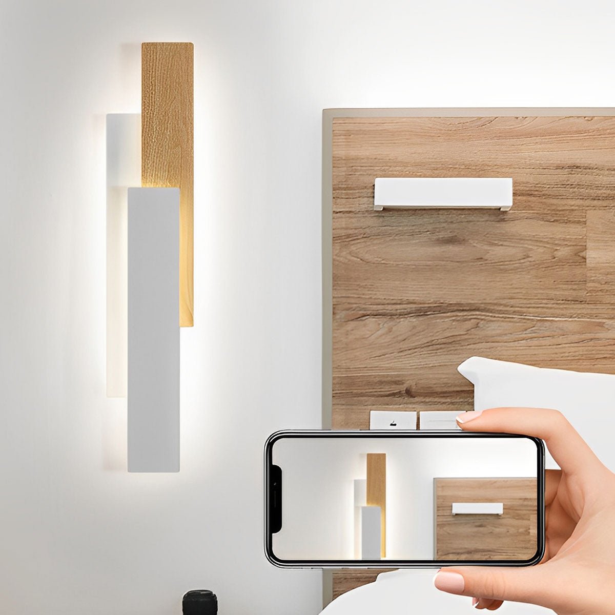 Modern Minimalist 3-Tiered Rectangular LED Indoor Wall Sconces