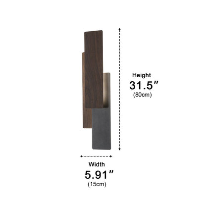 Modern Minimalist 3-Tiered Rectangular LED Indoor Wall Sconces