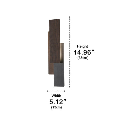 Modern Minimalist 3-Tiered Rectangular LED Indoor Wall Sconces