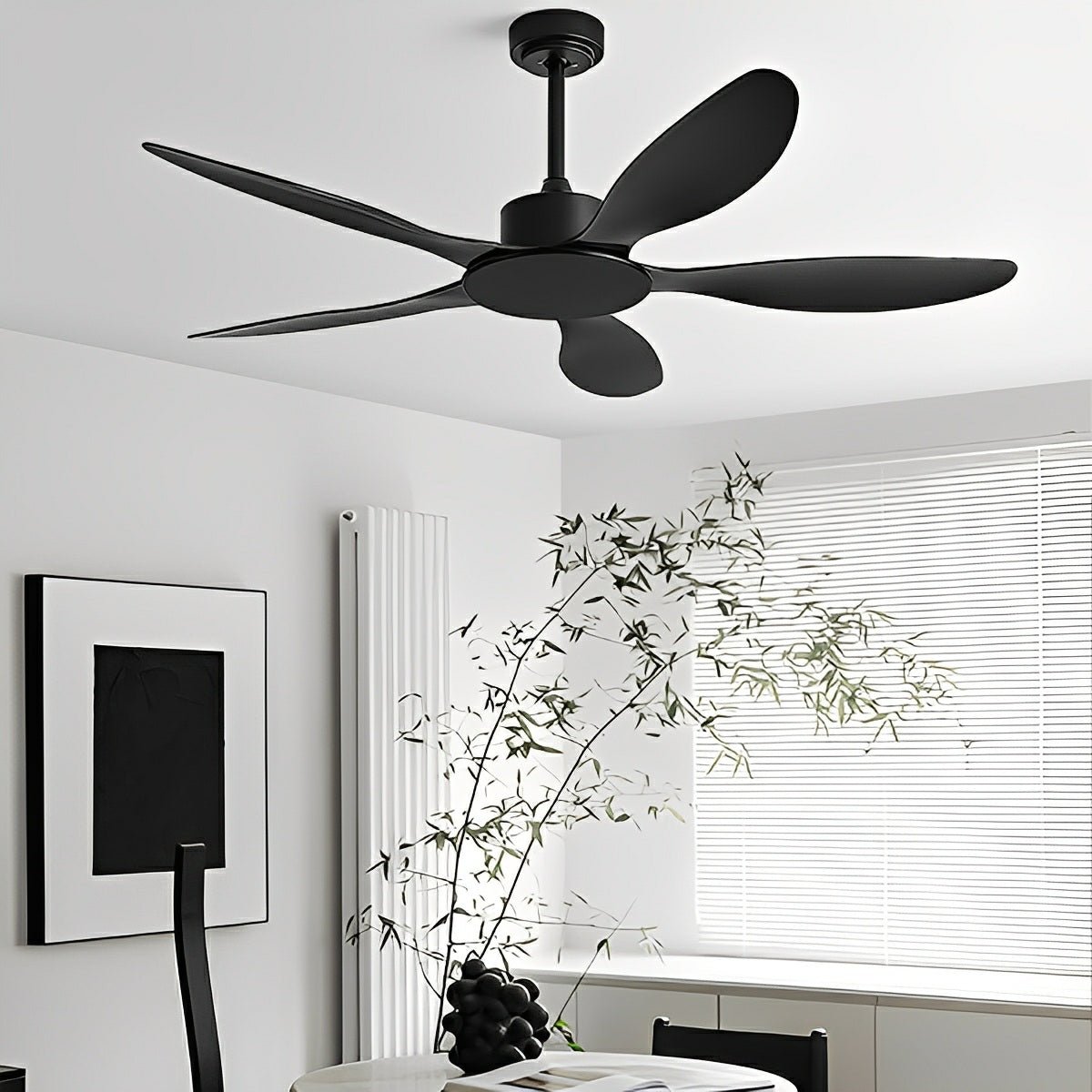 Modern Minimalist 5 - Blades DC Motor Reverse Ceiling Fan - Flare Shack