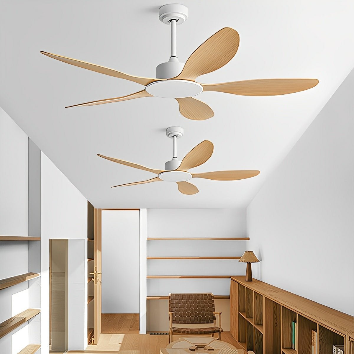 Modern Minimalist 5 - Blades DC Motor Reverse Ceiling Fan - Flare Shack