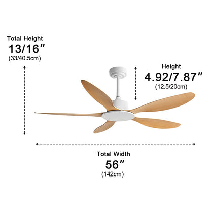 Modern Minimalist 5-Blades DC Motor Reverse Ceiling Fan