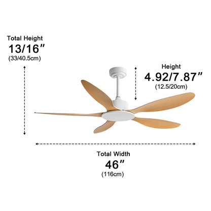 Modern Minimalist 5-Blades DC Motor Reverse Ceiling Fan