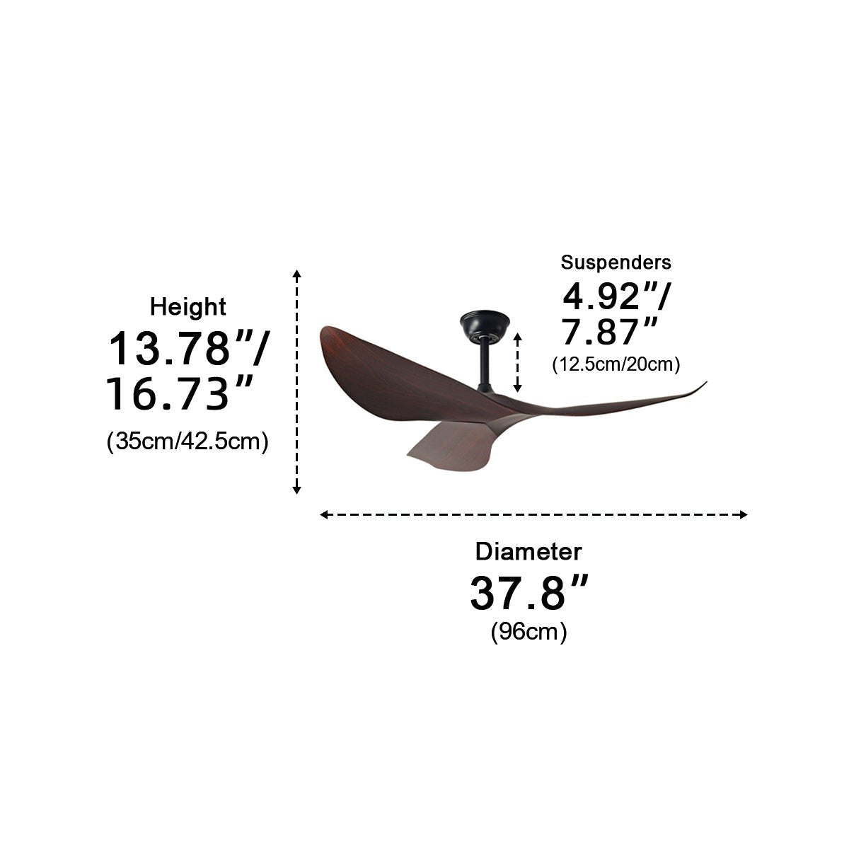 Modern Minimalist 6-speed Reverse Frequency Ceiling Fan DC Motor
