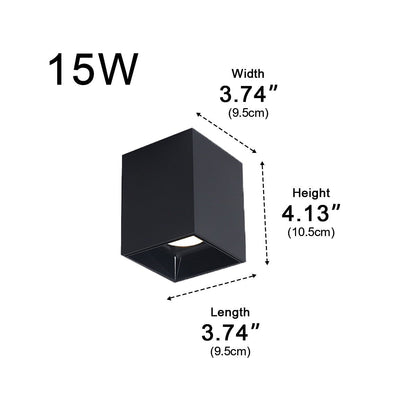 Modern Minimalist Aluminum Square COB Ceiling Spot Light