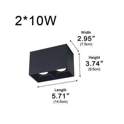Modern Minimalist Aluminum Square COB Ceiling Spot Light