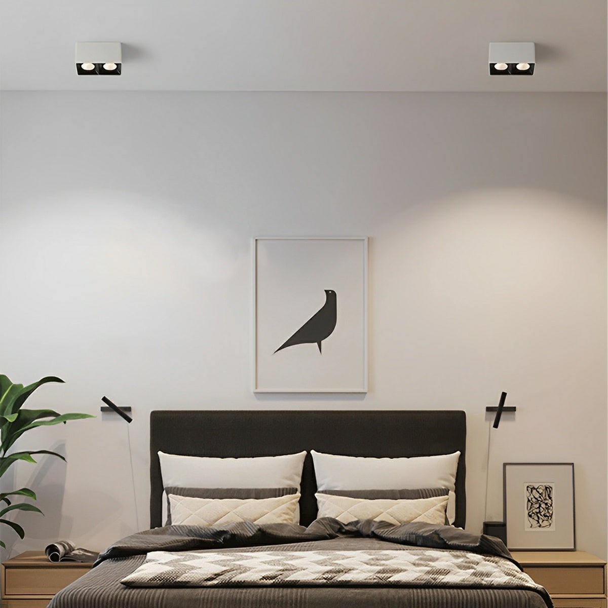Modern Minimalist Aluminum Square COB Ceiling Spot Light - Flare Shack