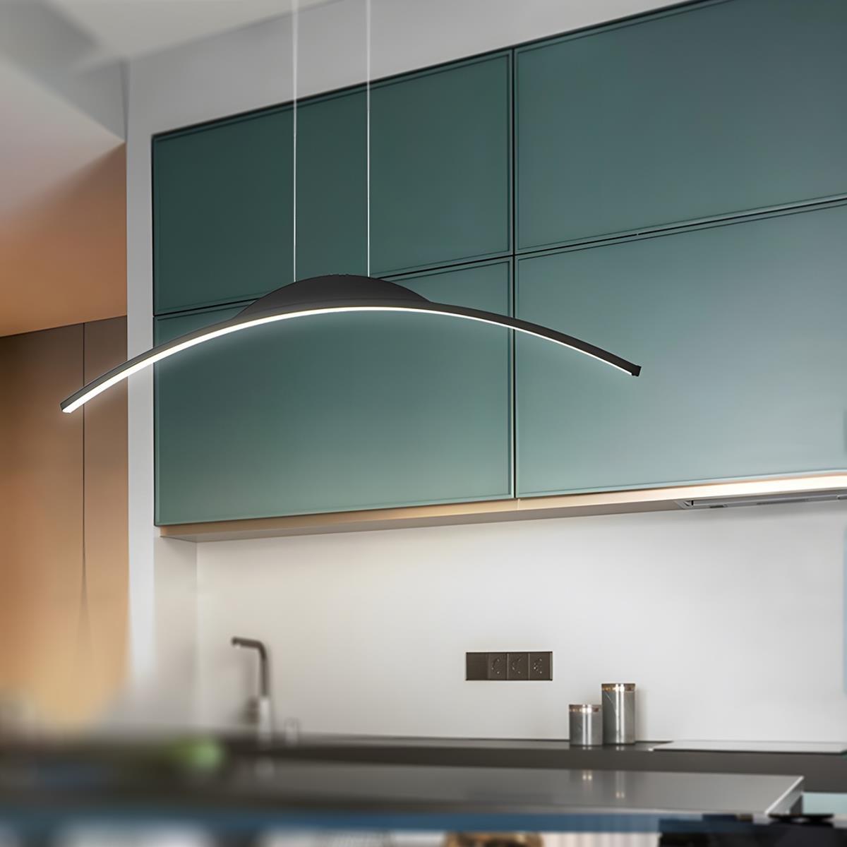 Modern Minimalist Arc Arch Long Strip Light LED Pendant Lights - Flare Shack