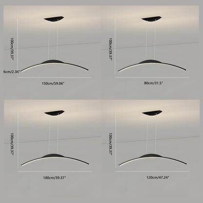 Modern Minimalist Arc Arch Long Strip Light LED Pendant Lights