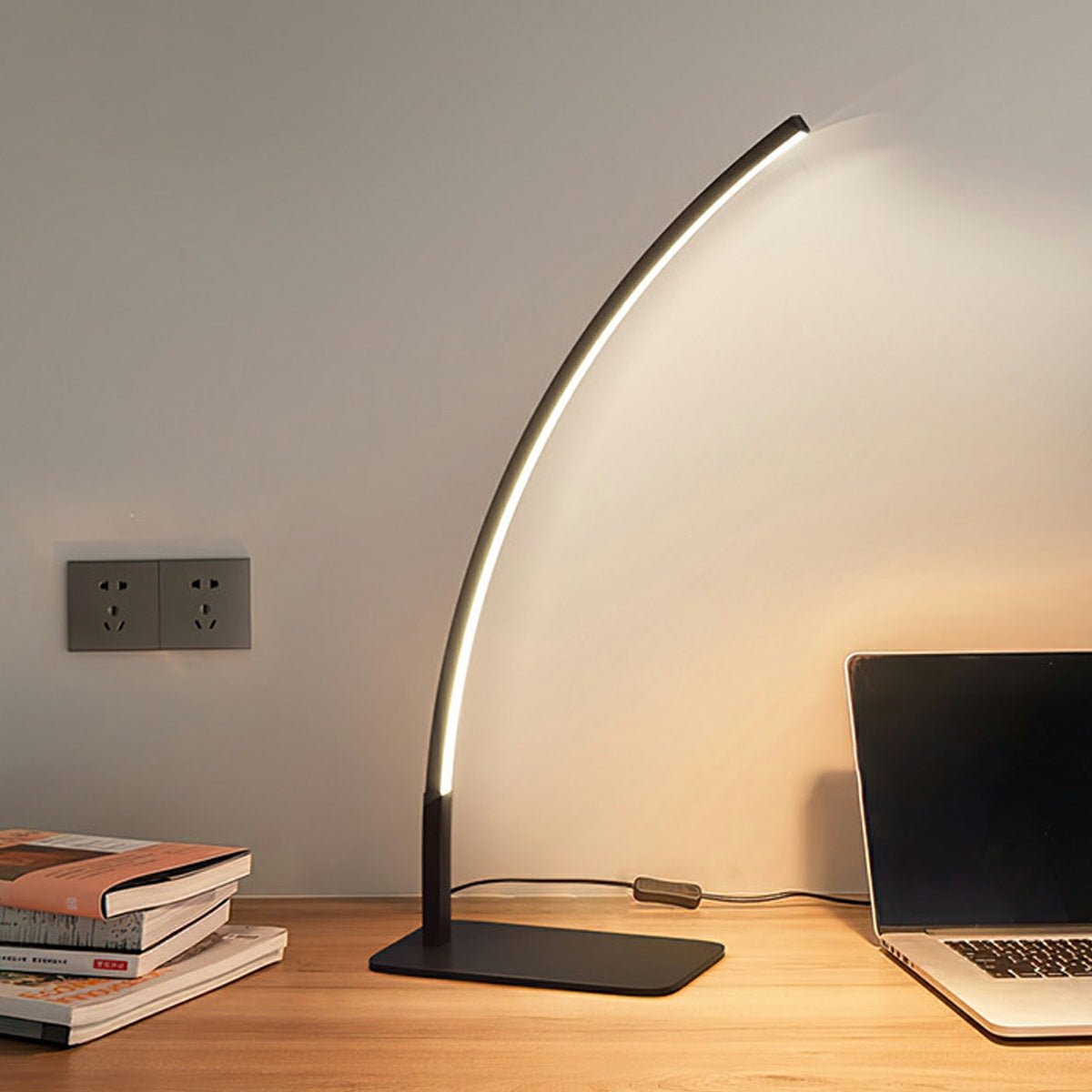 Modern Minimalist Arc LED Dimming Table Lamp - Flare Shack