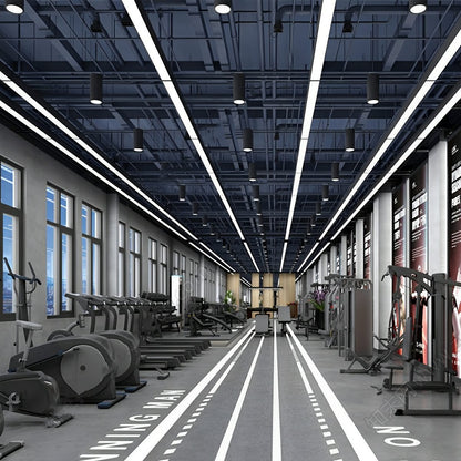 Modern Minimalist Black LED Recessed Office Hanging Light - Flare Shack