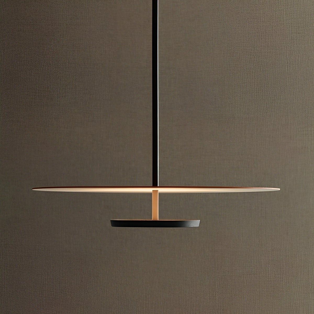 Modern Minimalist Black Slim Dish LED Pendant Lights - Flare Shack