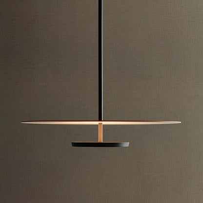 Modern Minimalist Black Slim Dish LED Pendant Lights - Flare Shack