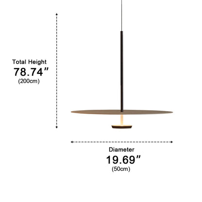 Modern Minimalist Black Slim Dish LED Pendant Lights