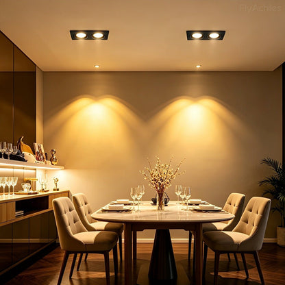 Dimmable Modern Minimalist Ceiling Downlight 2-Lights Recessed LED Spotlight - Flare Shack