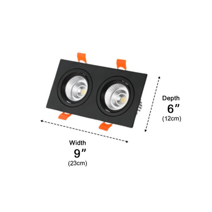 Modern Minimalist Ceiling Downlight 2-Lights Recessed LED Spotlight