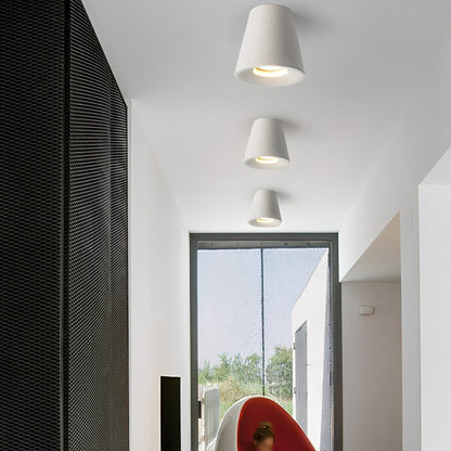 Modern Minimalist Cone - Shaped Cement LED Ceiling Lights - Flare Shack