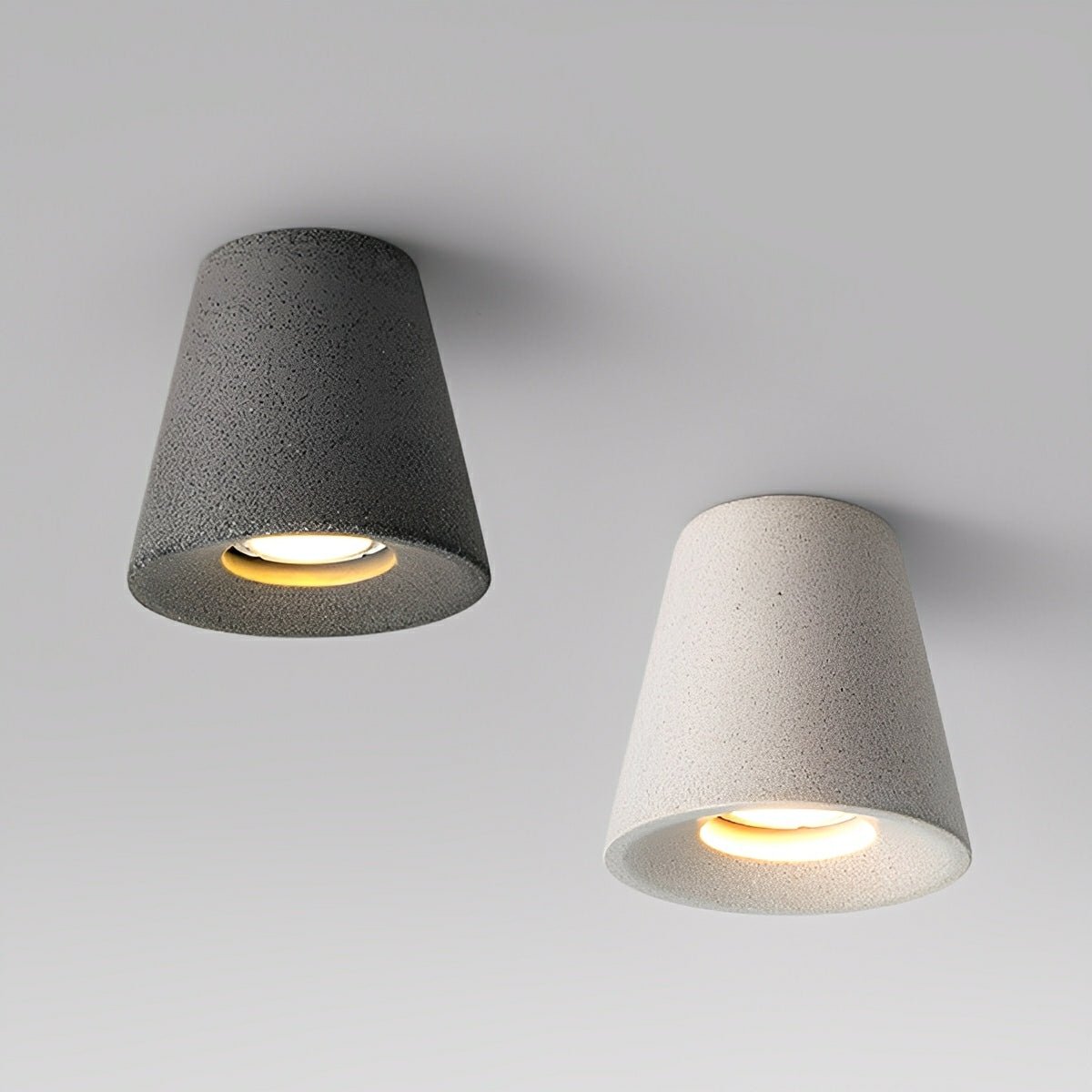 Modern Minimalist Cone-Shaped Concrete LED Ceiling Lights