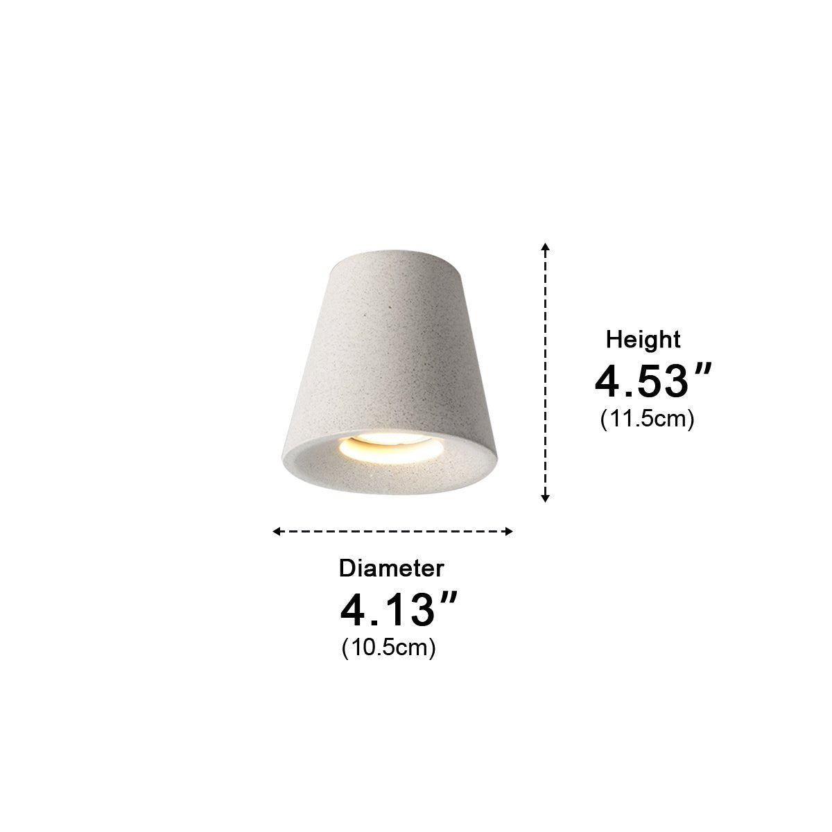 Modern Minimalist Cone-Shaped Concrete LED Ceiling Lights