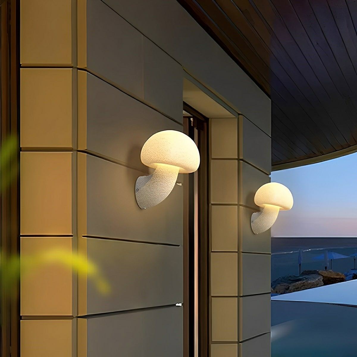 Modern Minimalist Creamy Style Mushrooms LED Wall Sconces
