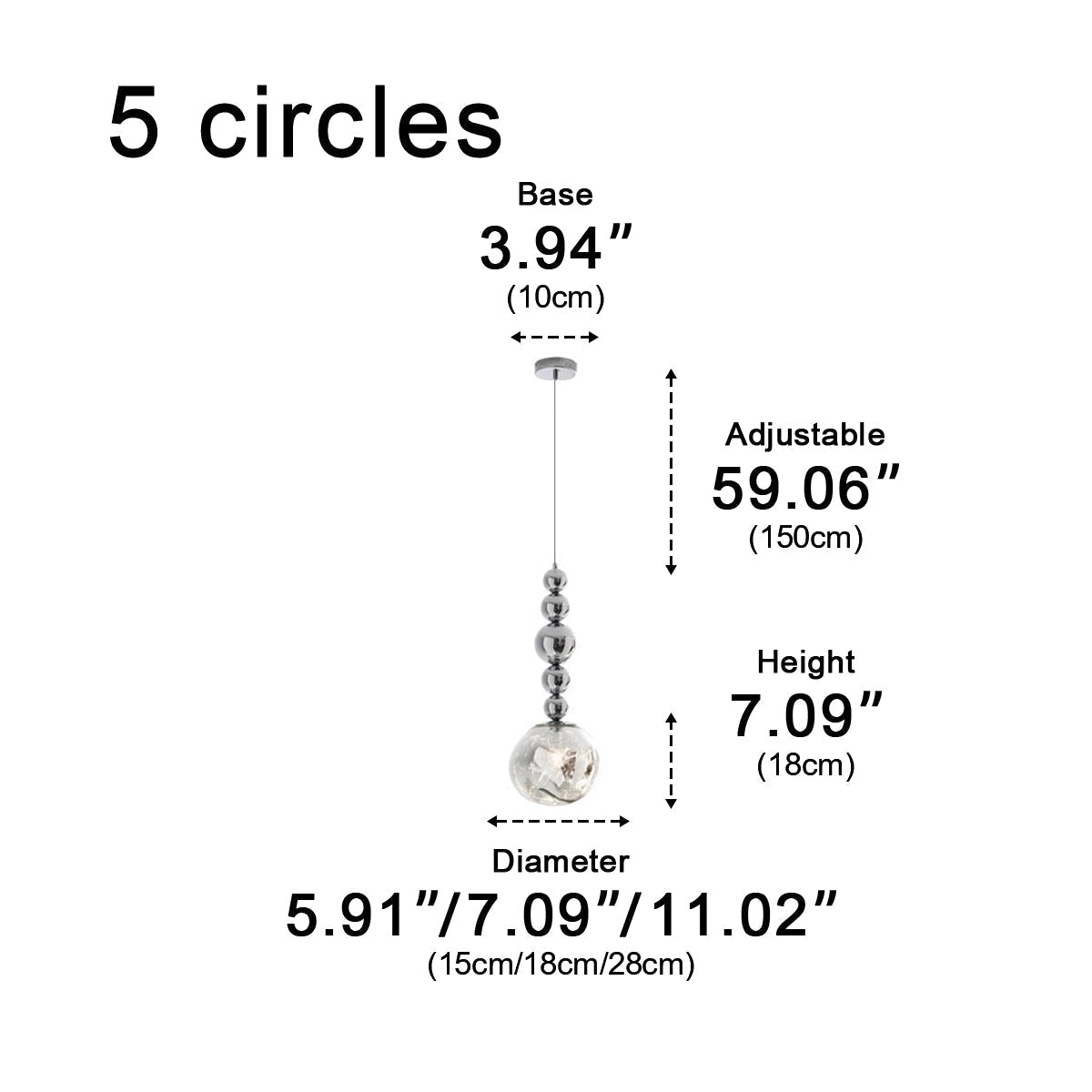 Modern Minimalist Crystal Globe Indoor Bar LED Pendant Lights