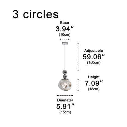 Modern Minimalist Crystal Globe Indoor Bar LED Pendant Lights