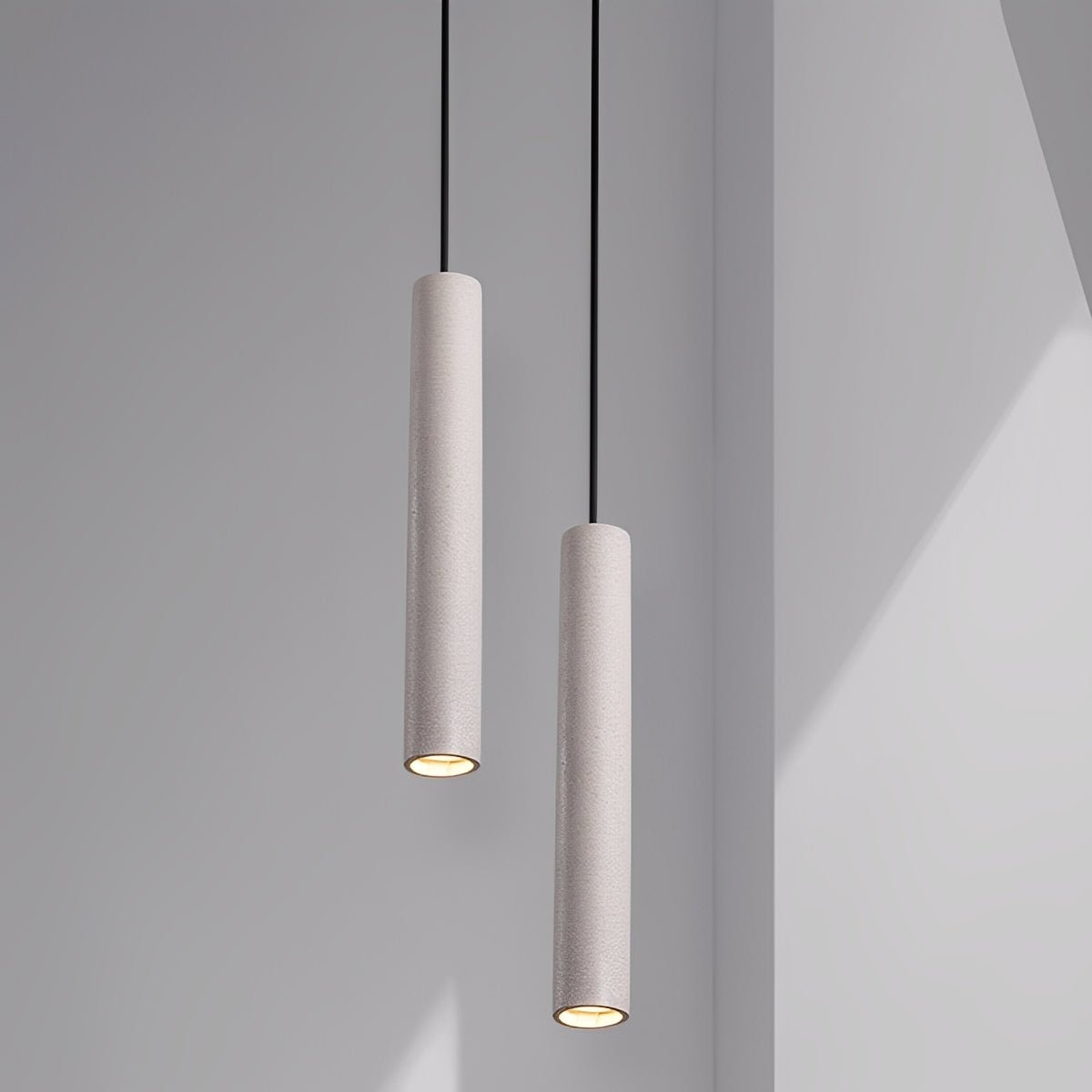Modern Minimalist Cylinder Concrete LED Pendant Lights