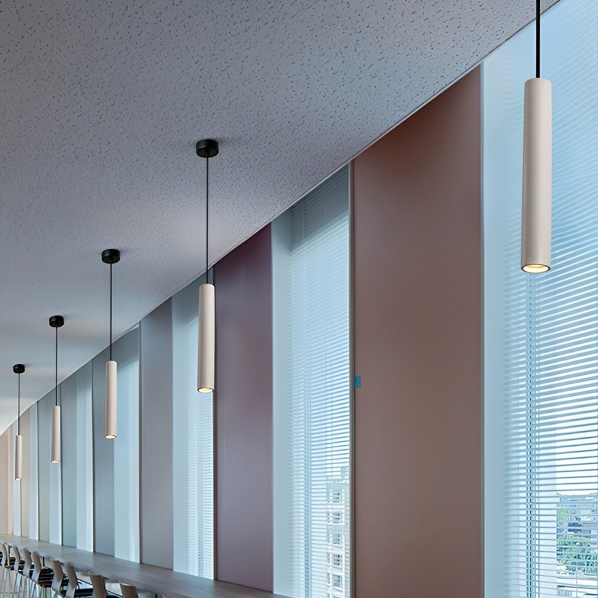 Modern Minimalist Cylinder Cement LED Pendant Lights - Flare Shack