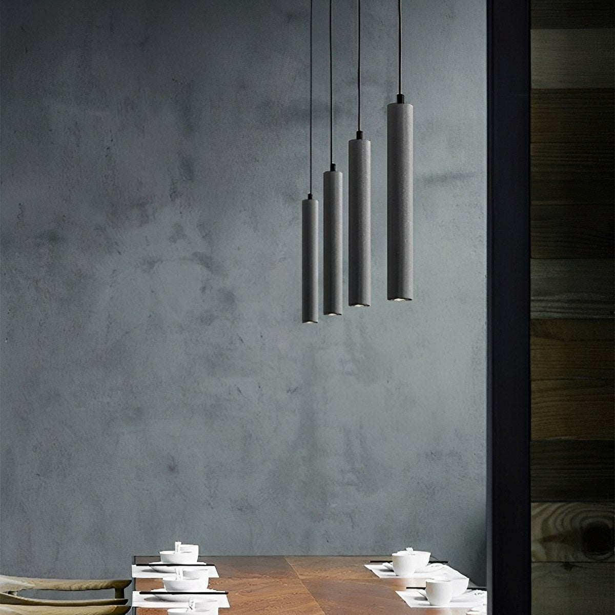 Modern Minimalist Cylinder Concrete LED Pendant Lights
