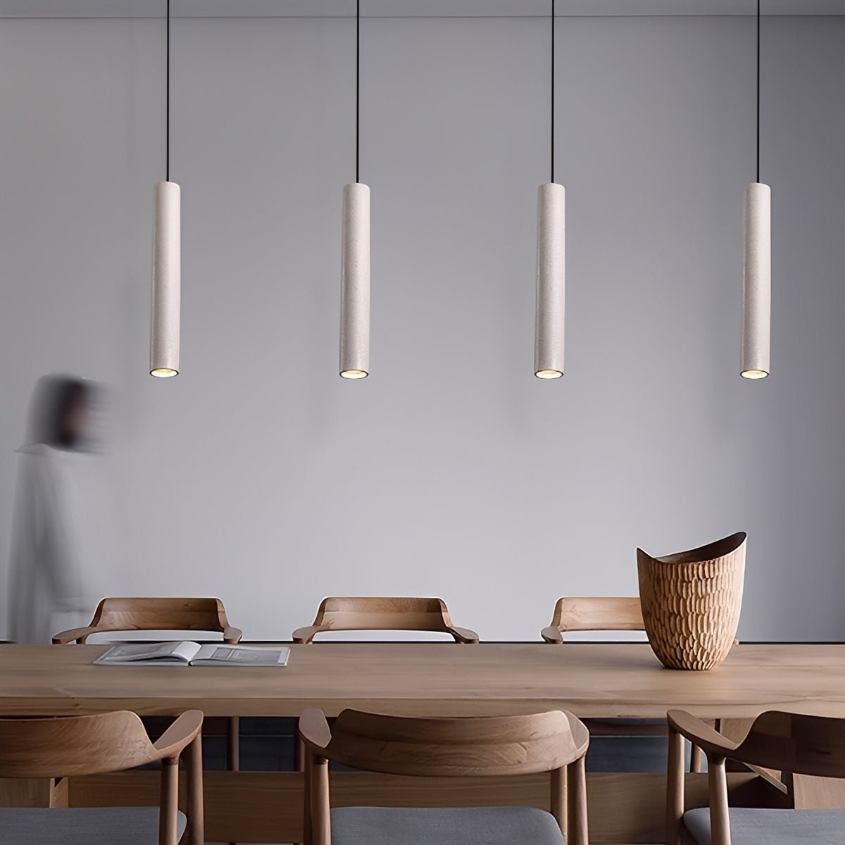 Modern Minimalist Cylinder Concrete LED Pendant Lights