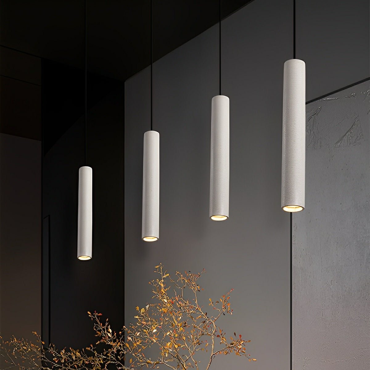 Modern Minimalist Cylinder Concrete LED Pendant Lights
