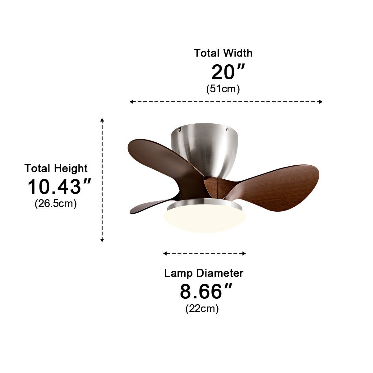 Modern Minimalist DC Motor Reverse Ceiling Fan Light