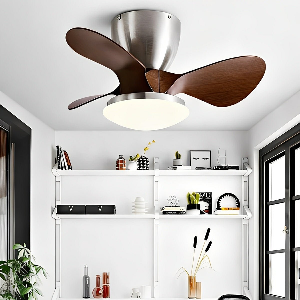 Modern Minimalist DC Motor Reverse Ceiling Fan Light - Flare Shack