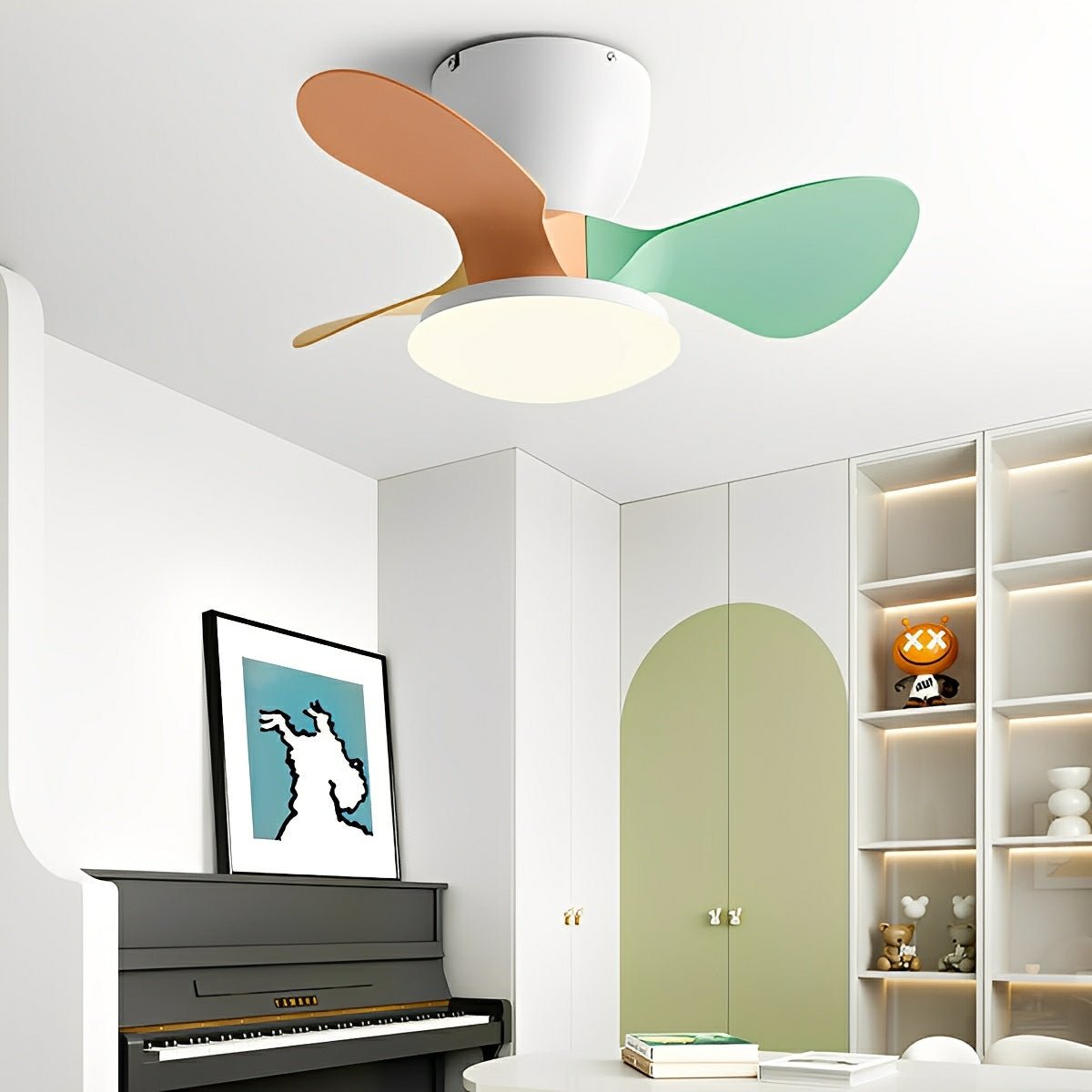 Modern Minimalist DC Motor Reverse Ceiling Fan Light - Flare Shack