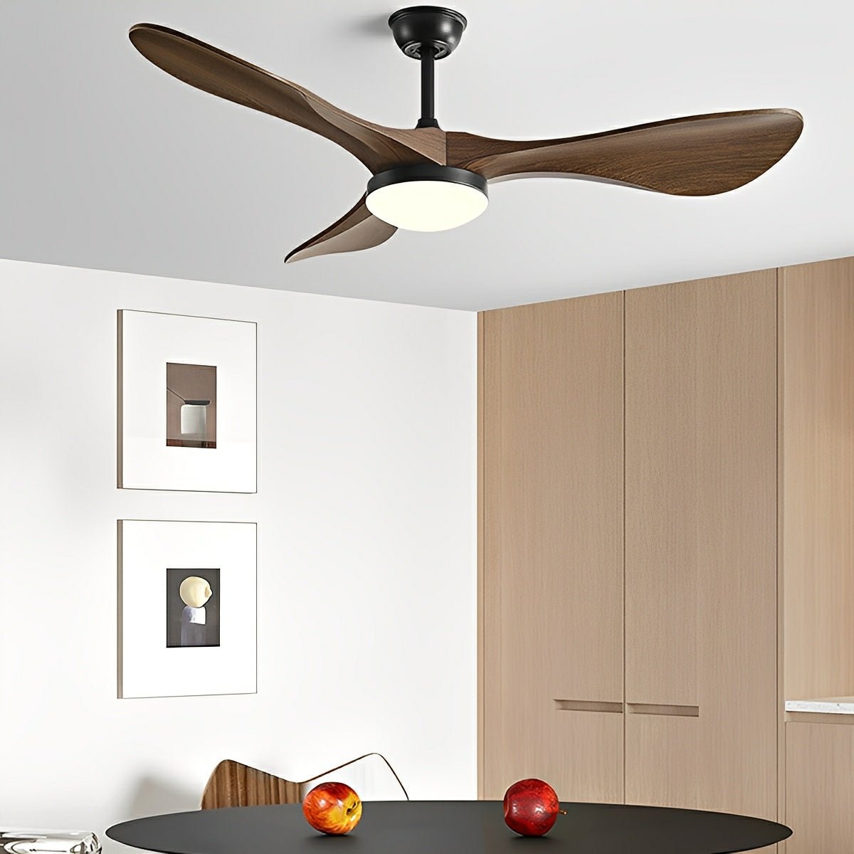 Modern Minimalist DC Motor Reverse Ceiling Fan Light