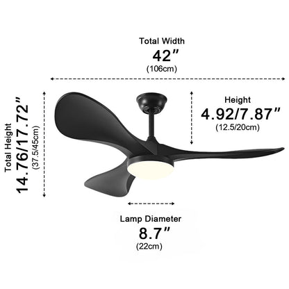 Modern Minimalist DC Motor Reverse Ceiling Fan Light