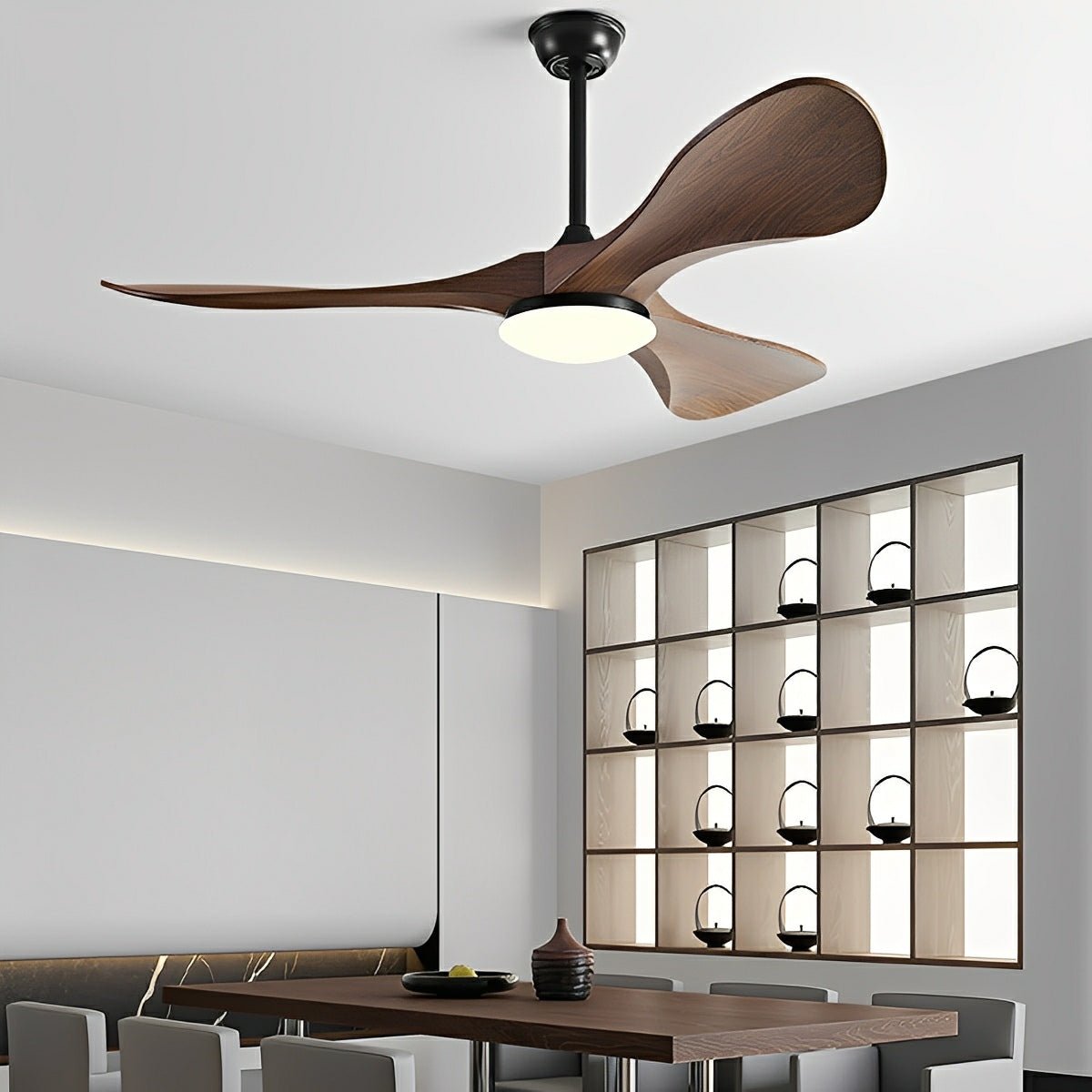 Modern Minimalist DC Motor Reverse Ceiling Fan Light - Flare Shack