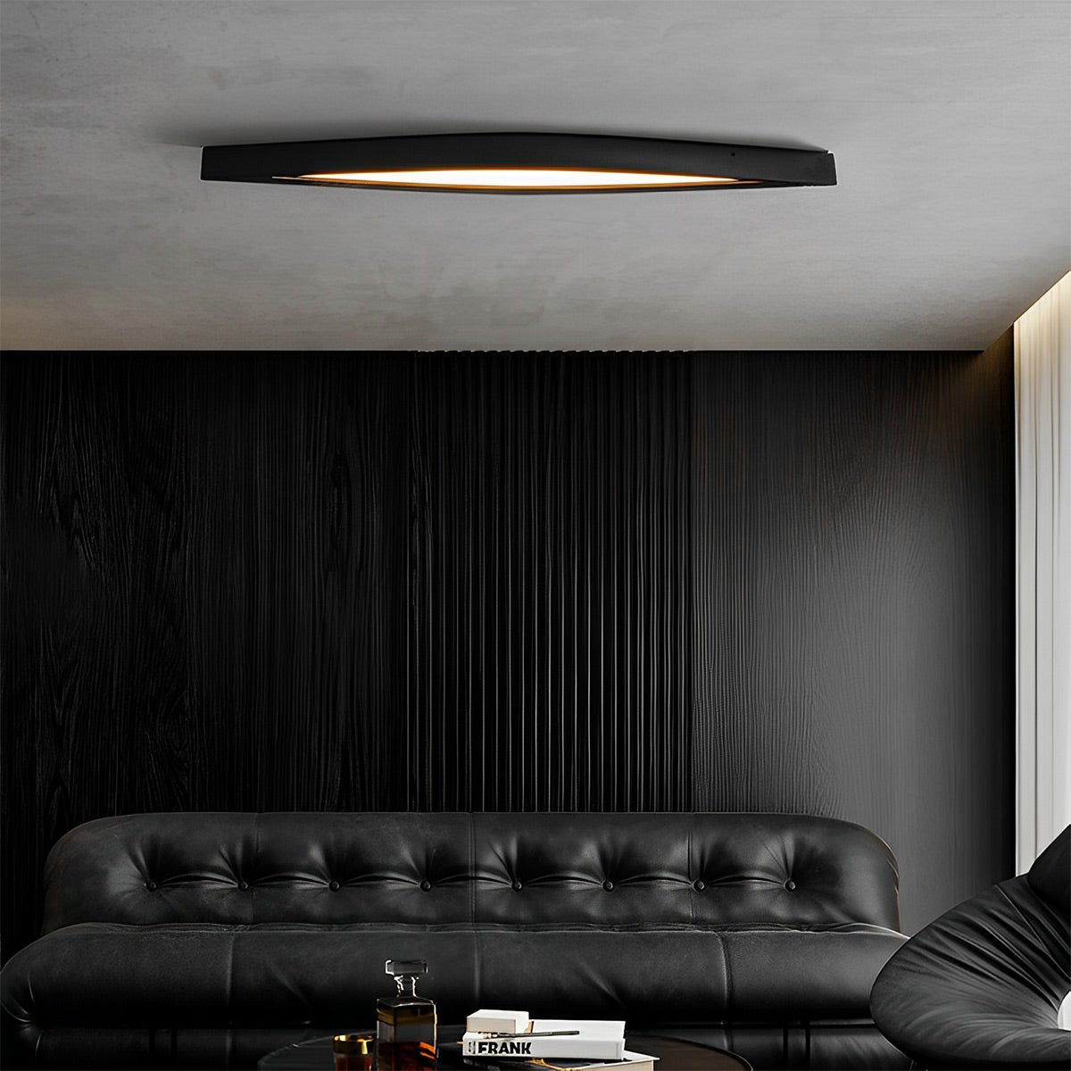 Modern Minimalist Diamond-Shaped Wood LED Long Strip Ceiling Light