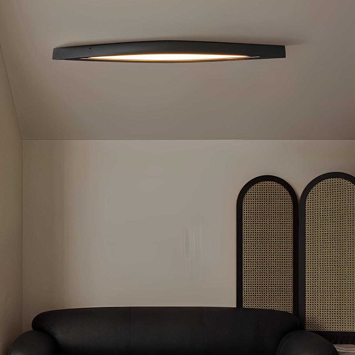 Modern Minimalist Diamond - Shaped Wood LED Long Strip Ceiling Light - Flare Shack