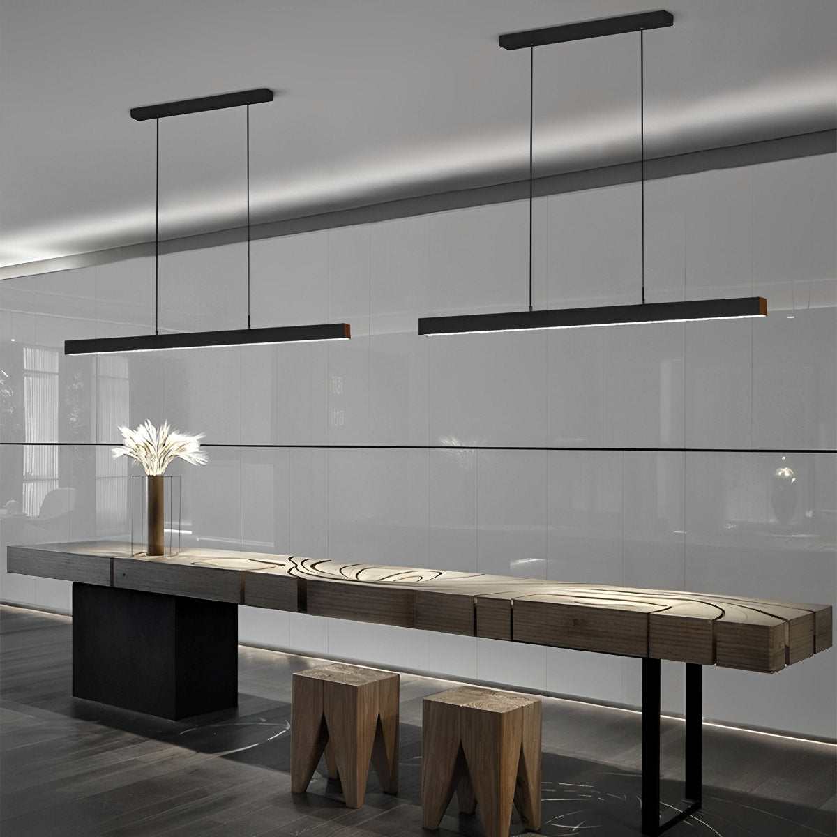 Modern Minimalist Dimmable Pendant Light LED Long Light Bar - Flare Shack
