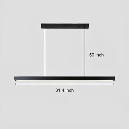 Minimalist Dimmable Pendant Light LED Long Linear Light