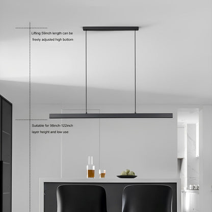 Minimalist Dimmable Pendant Light LED Long Linear Light