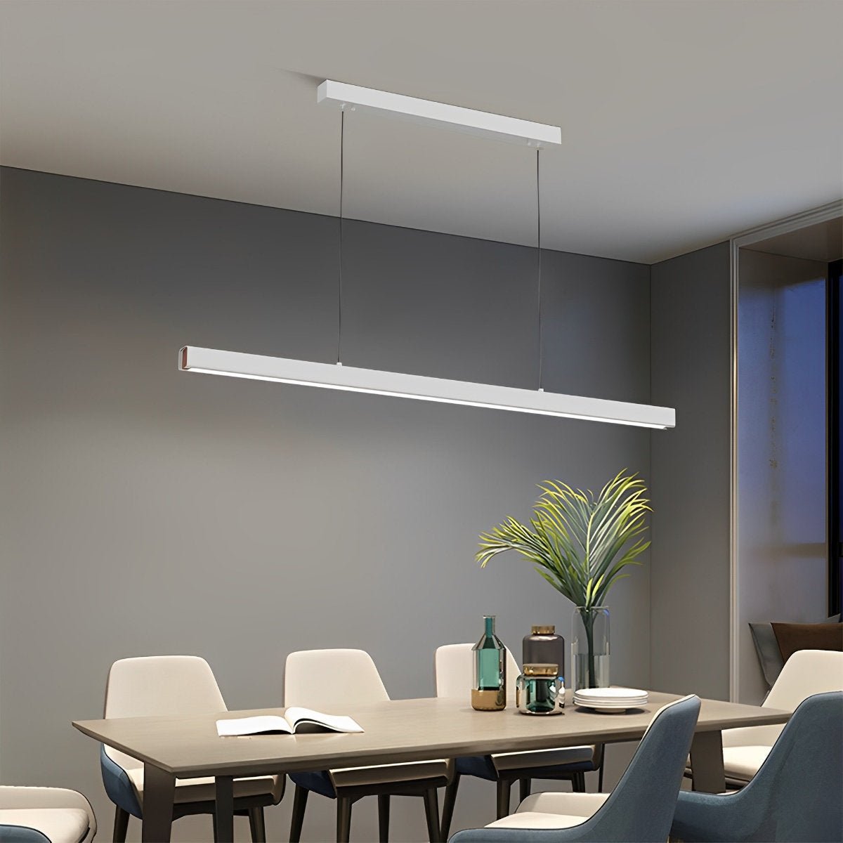 Modern Minimalist Dimmable Pendant Light LED Long Light Bar - Flare Shack